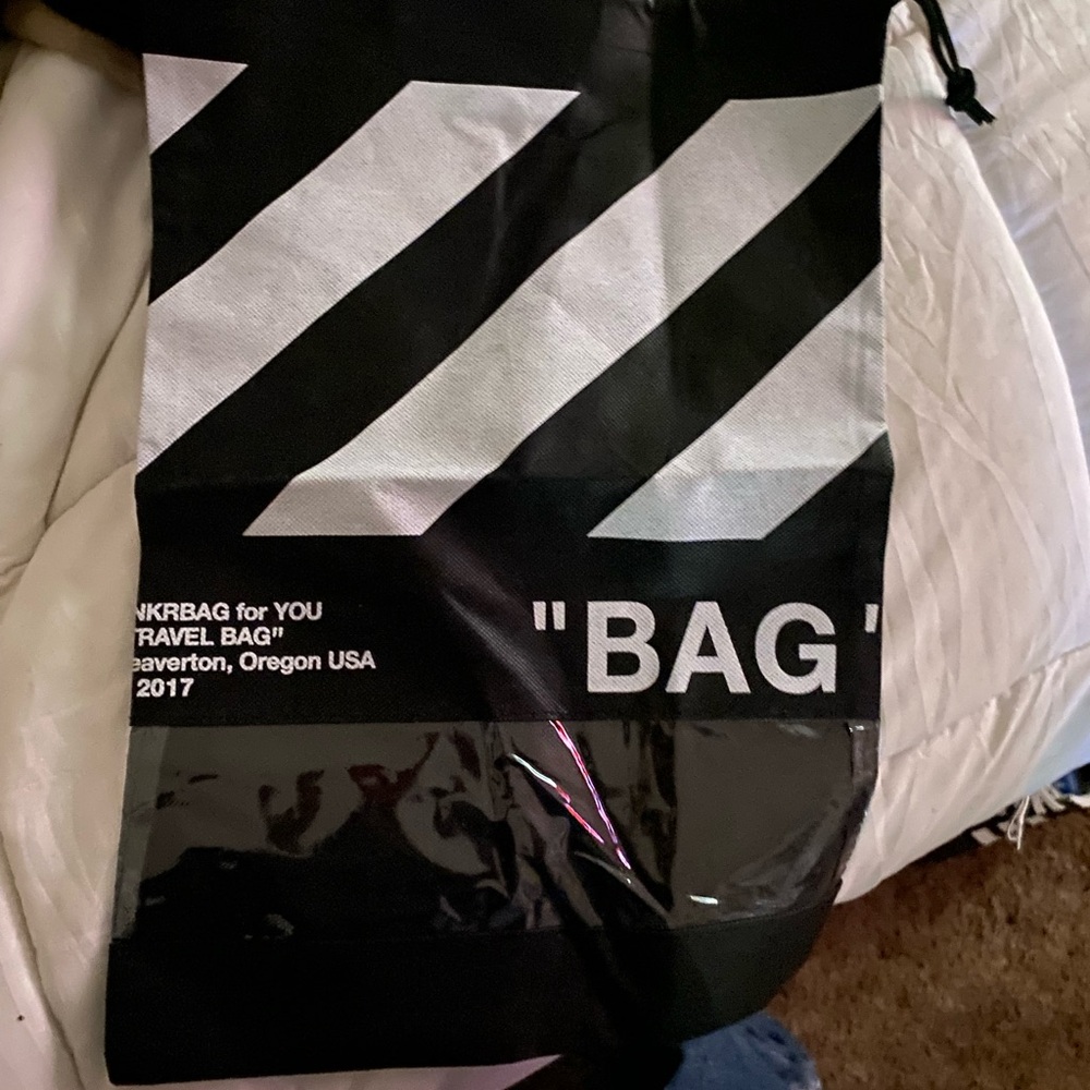 Off white sneaker bag
